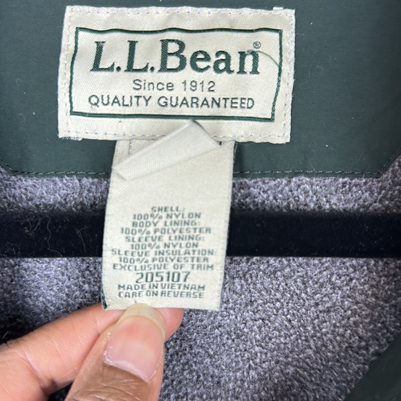 LL Bean Full Zip Fleece Lined Jacket XXL Green - Picture 6 of 12